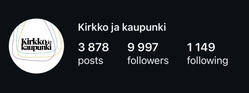 Kirkko ja Kaupunki - Instagram